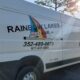 Rainbow Lakes Heating and Air Conditioning truck sitting in the summer sun.